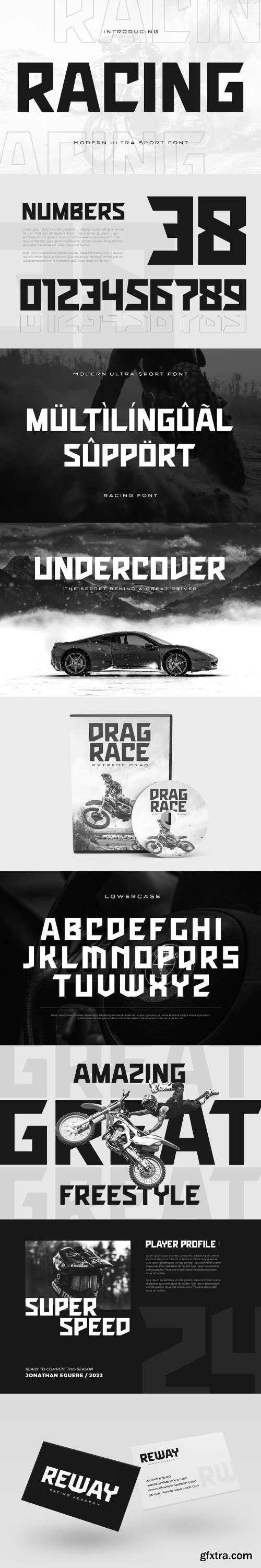 Racing - Modern Ultra Sport Font