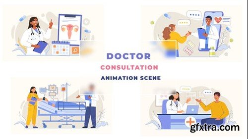 Videohive Doctor Consultation Character Animation Scene After Effects 39651586