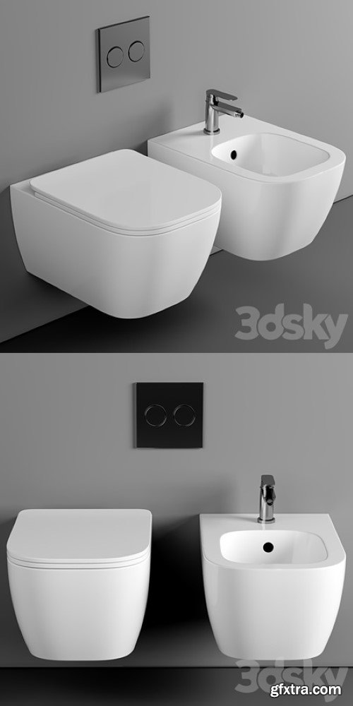 BagnoDesign Attache Rimless Wall Hung Toilet