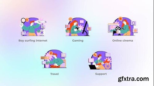 Videohive Boy Surfing Internet - Big People Concepts 43263860