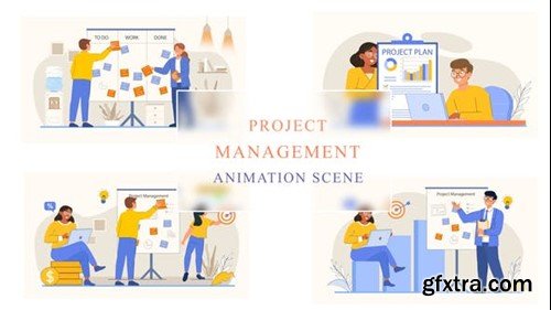 Videohive Project Management Explainer Animation Scene 43333778