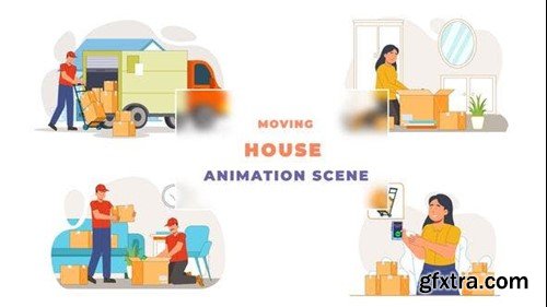 Videohive House Shifting Concept Animated Scene 43334809