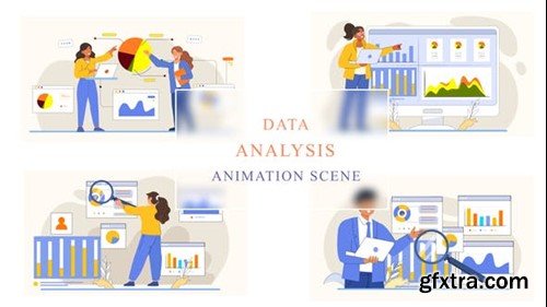 Videohive Data Analysis Concept  Animated Scene 43333646