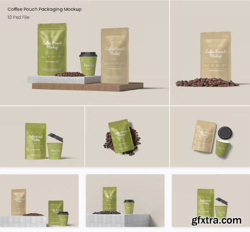 Coffee Pouch Packaging Mockup