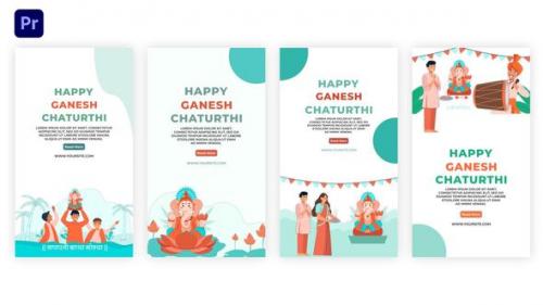 Videohive - Happy Ganesh Chaturthi Instagram Story Template Premier Pro - 39407597 - 39407597