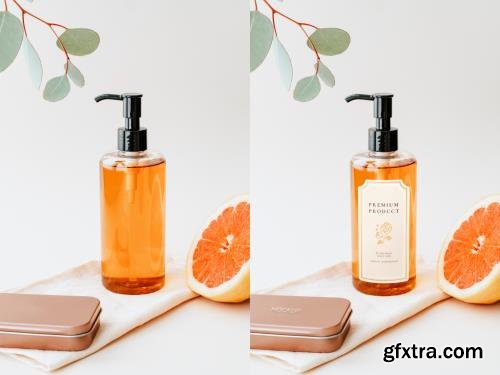 Body Wash Bottle Mockup Design 447310427