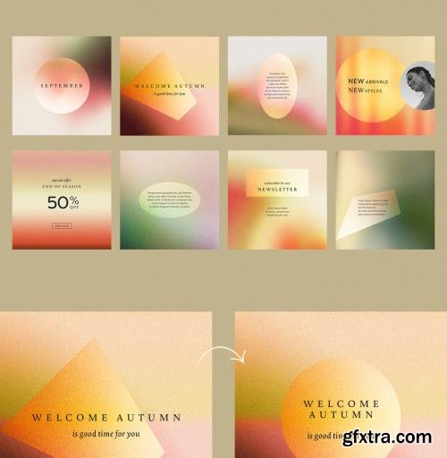 Social Media Post Layout in Earth Tone Colors 442974724