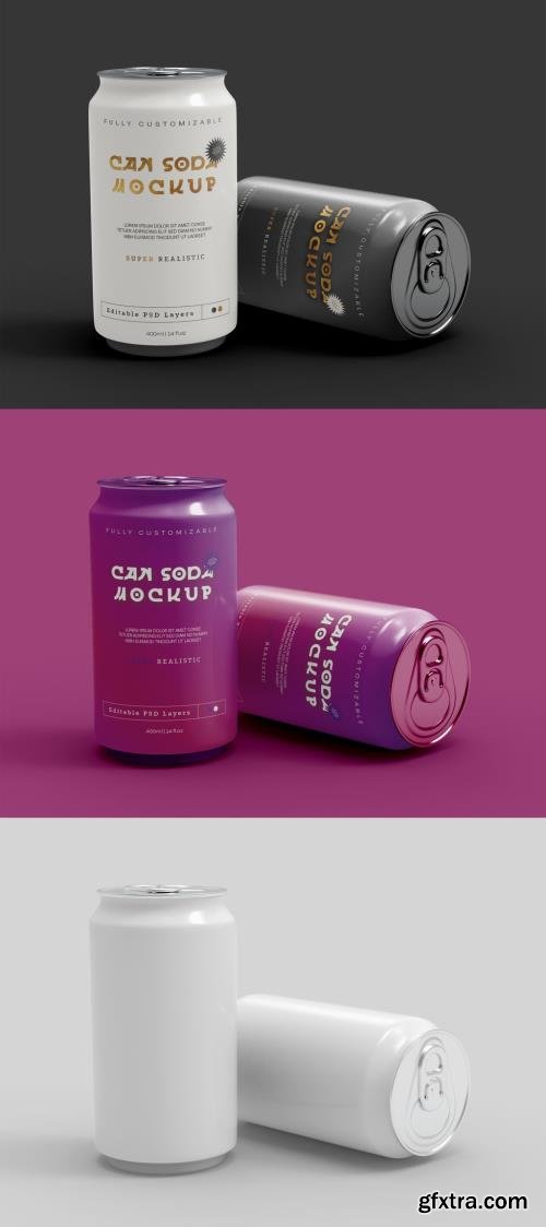 Two Cylindrical Soda Can Mockup 442175917