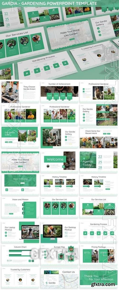 Gardia - Gardening Powerpoint Template M63CADV