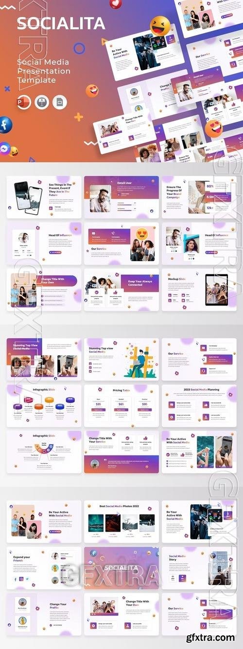 Socialita Social Media Powerpoint Template 9J5VANV