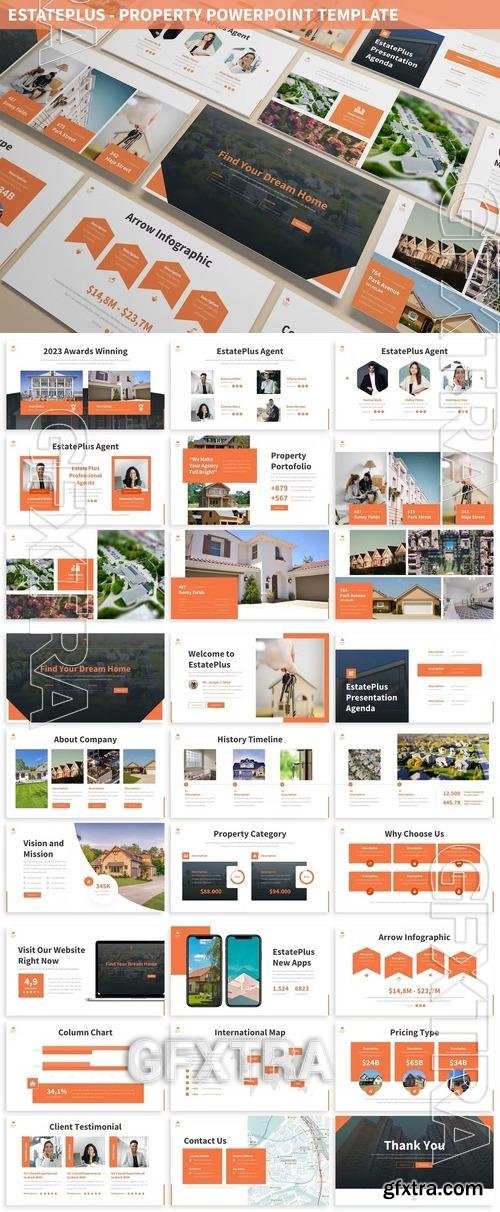 Estateplus - Property Powerpoint Template JR7Z7QD