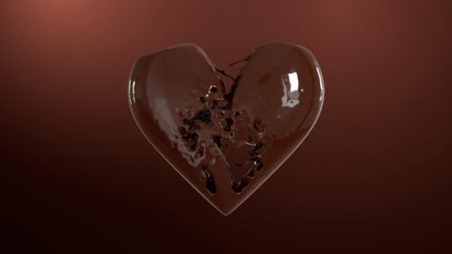 Videohive - Filling Heart With Chocolate - 43306908 - 43306908