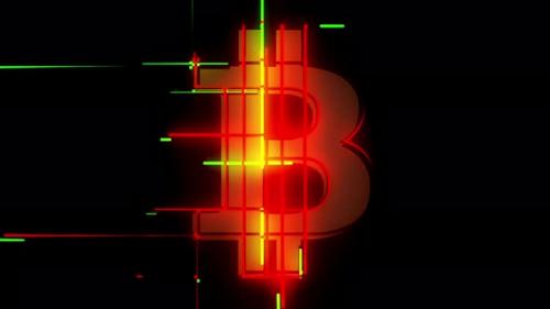 Videohive - Green and Red Bitcoin Sign, Loop Abstract Background, 4K Bitcoin Background Animation Loopable. - 43309243 - 43309243