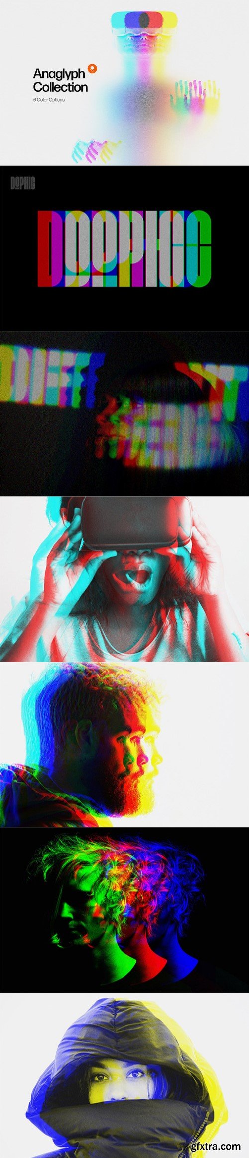 Anaglyph photo effect
