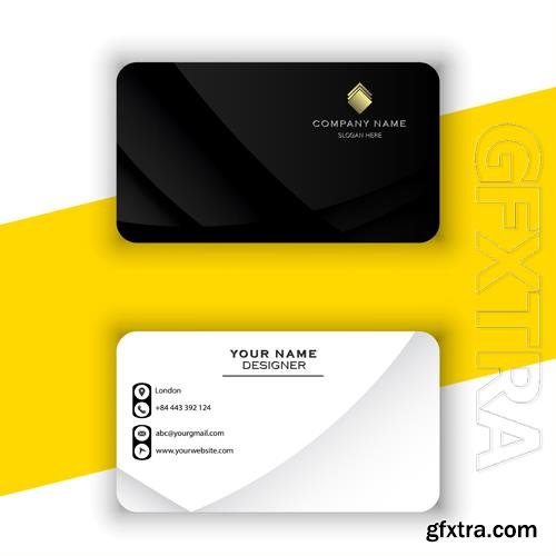 Vector stylish black or white business card template