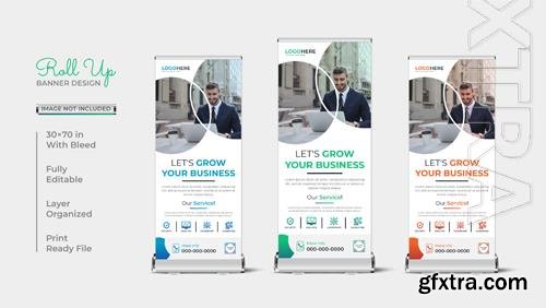 Vector modern corporate business roll up banner design