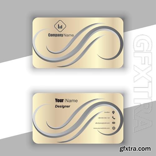 Vector golden business card template