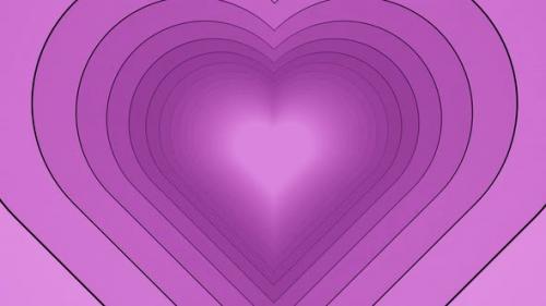 Videohive - Pink Cartoon Heart Tunnel Seamless Animation - 43327563 - 43327563