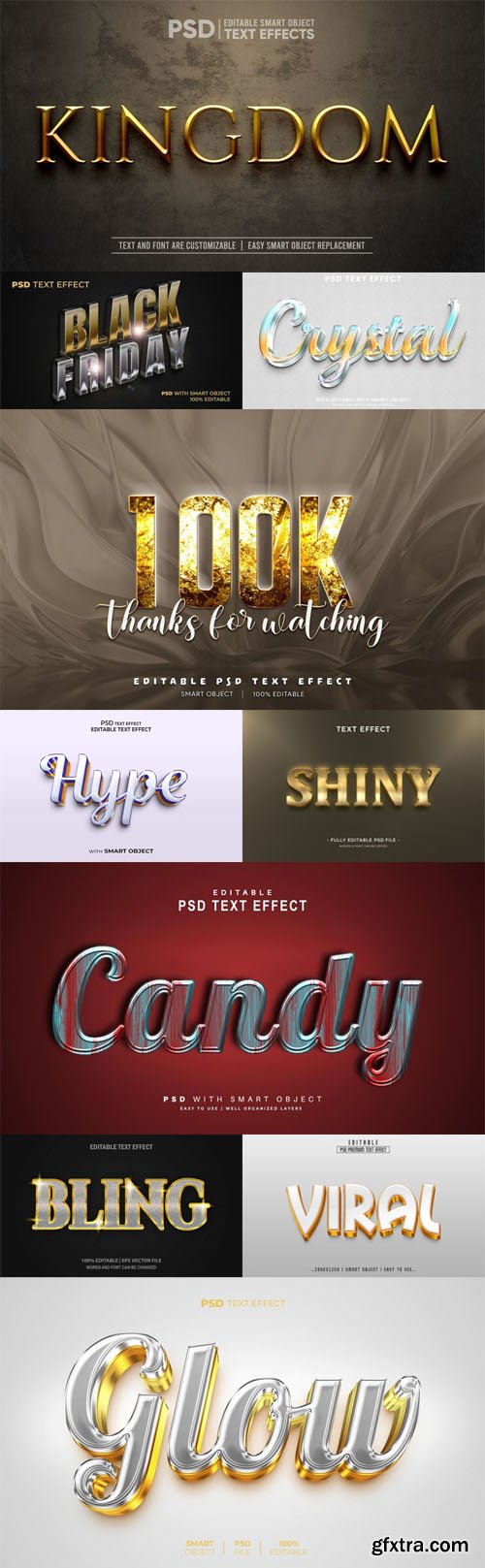 21 Creative Brilliant 3D Text Effects Vol.2