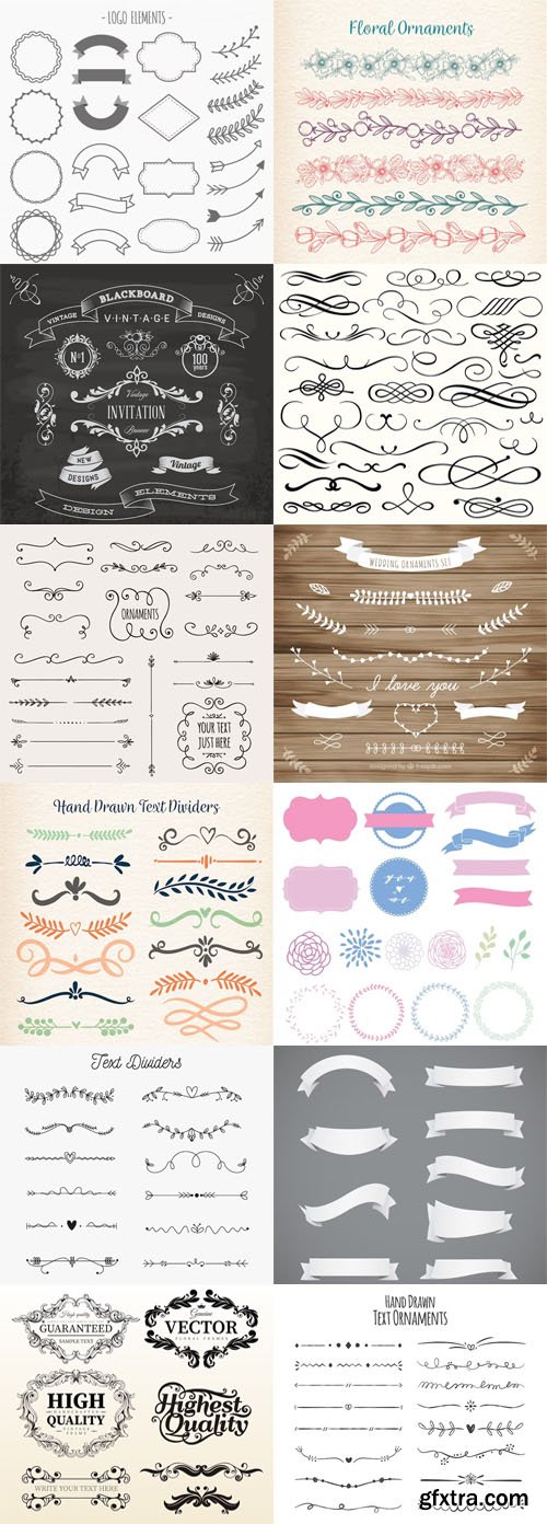 Ornaments - 20 Vector Design Graphics Collection