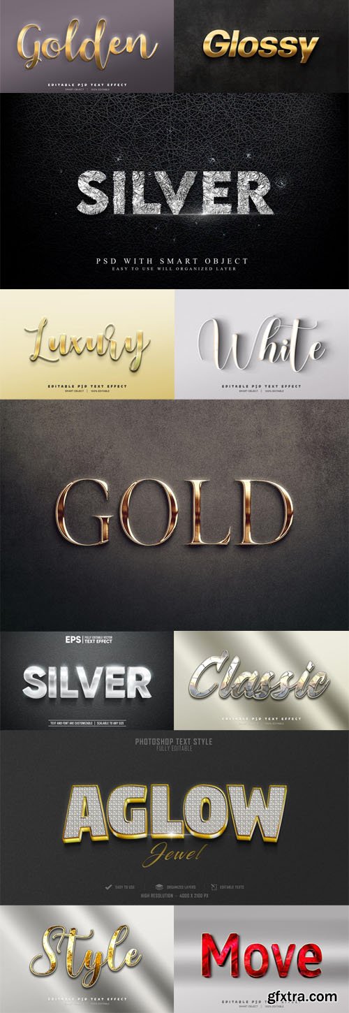 21 Creative Brilliant 3D Text Effects Vol.2