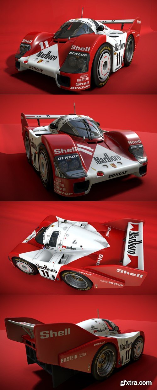 Porsche 956 Choro-Q Marlboro 3D model