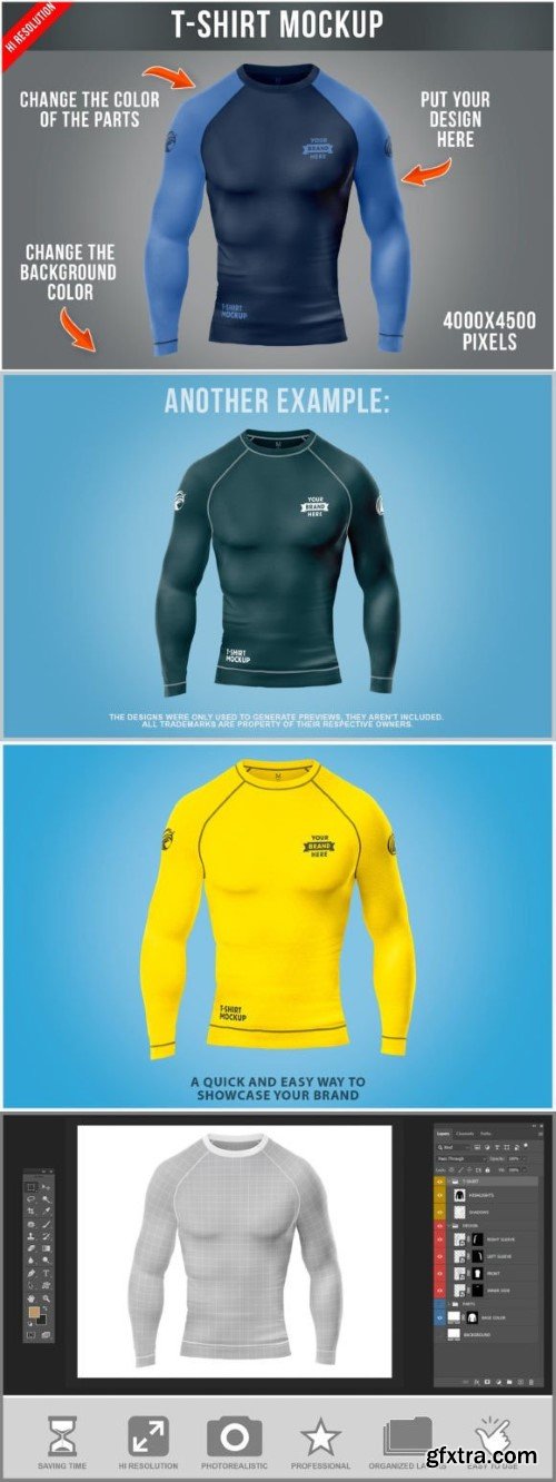 Long Sleeve Compression T-Shirt Mockup