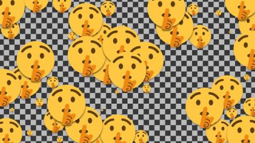 Videohive - Emojii Shushing Face Transition | UHD | 60fps - 43359955 - 43359955