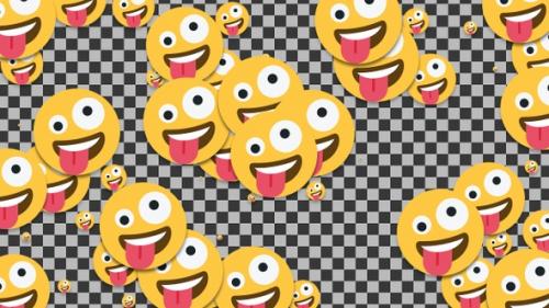 Videohive - Emojii Zany Face Transition | UHD | 60fps - 43359962 - 43359962