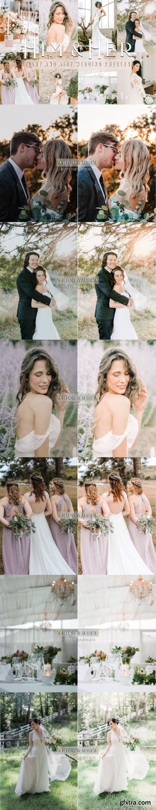 Light and Airy Wedding HIM & HER Fine Art Lightroom Presets