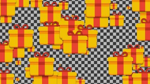 Videohive - Emojii Wrapped Gift Transition | UHD | 60fps - 43369430 - 43369430