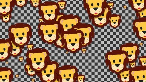 Videohive - Emojii Lion Transition | UHD | 60fps - 43369450 - 43369450