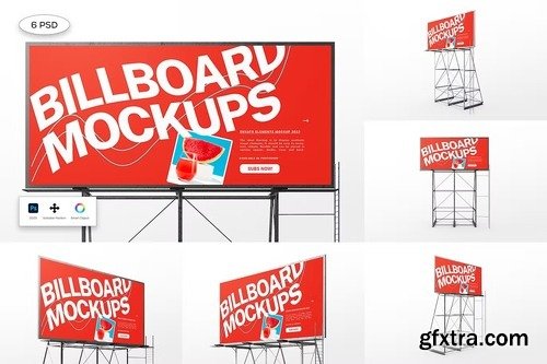 Old Rooftop Billboard Mockup J7C9LZ5