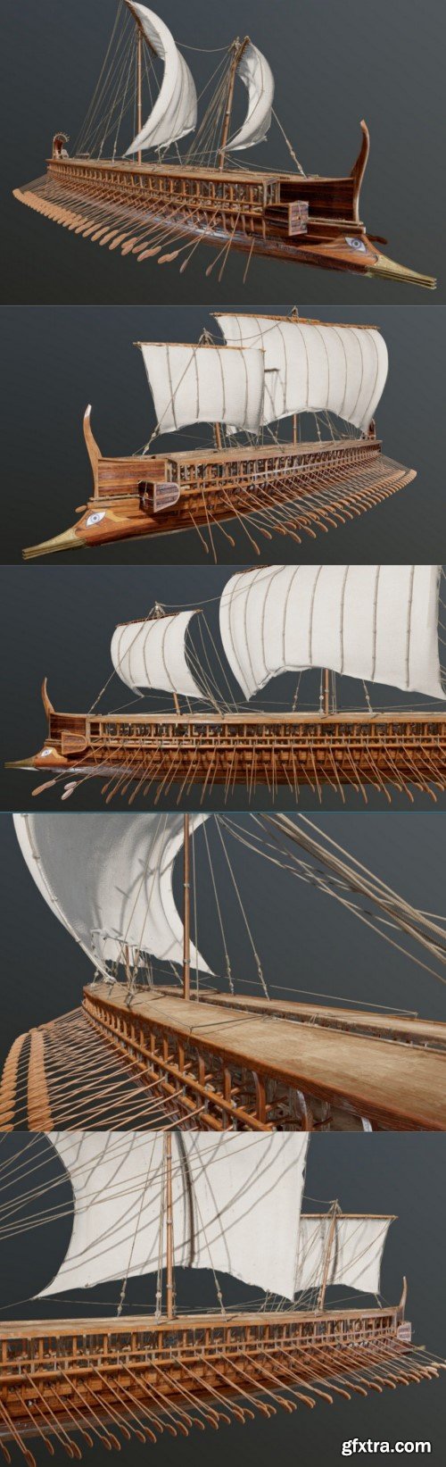 Greek Trireme 3D Model