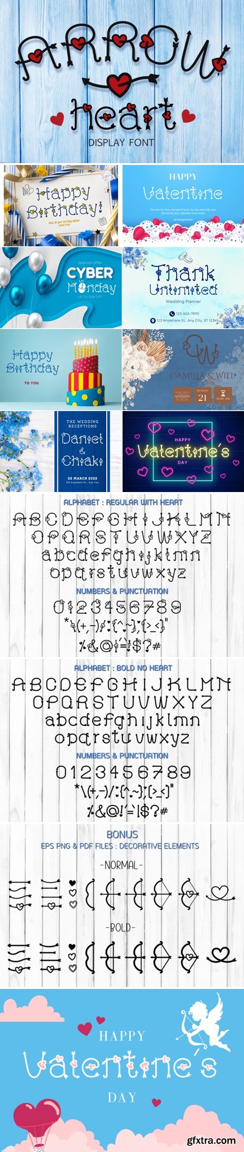 Arrow Heart Font