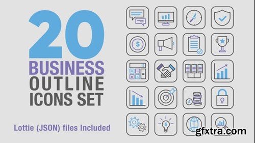 Videohive Business Outline Icons 43302854