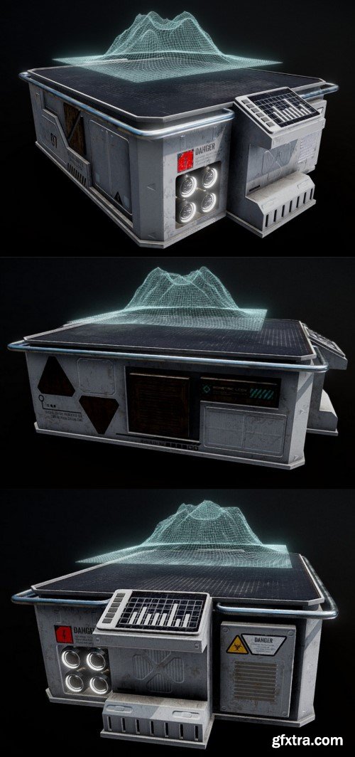 Sci fi Hologram Table 3D Model