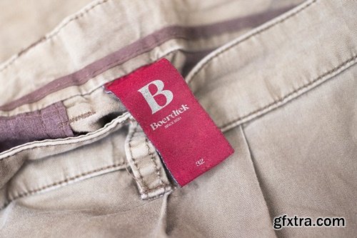 Fabric Label Pants Mockup L5TWPVJ