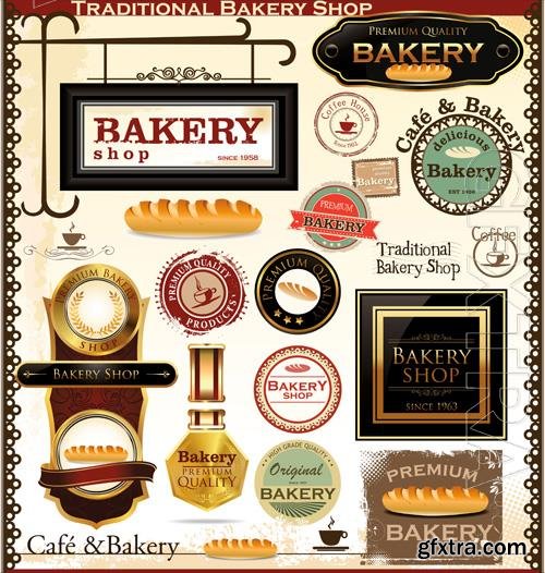 Vector bakery badges and labels