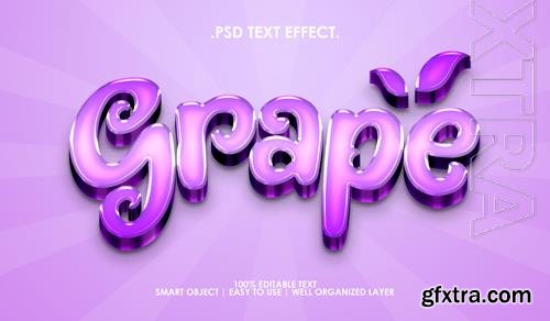 PSD grape modern text style effect