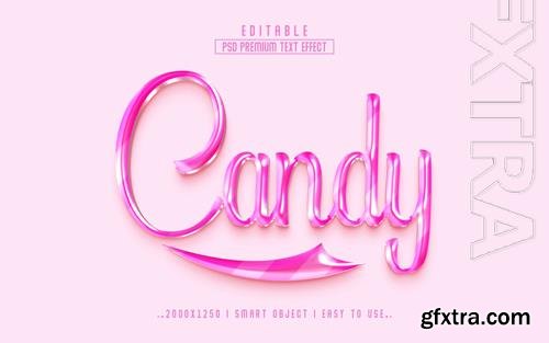 Candy 3d editable psd text effect style