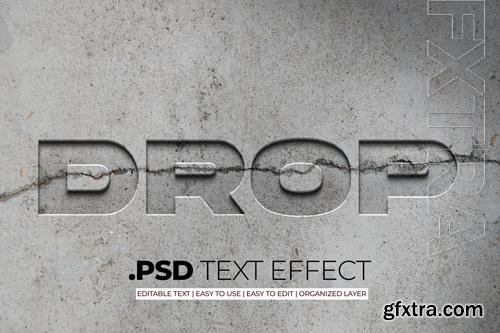 PSD drop down text style effect