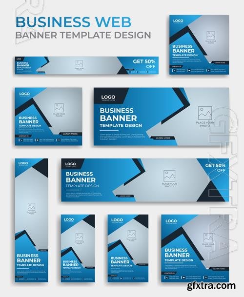 Vector business web banner design template bundle, social media promotion cover, banner design