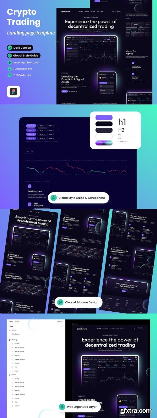 DigitalFortune - Crypto Trading Landing Page