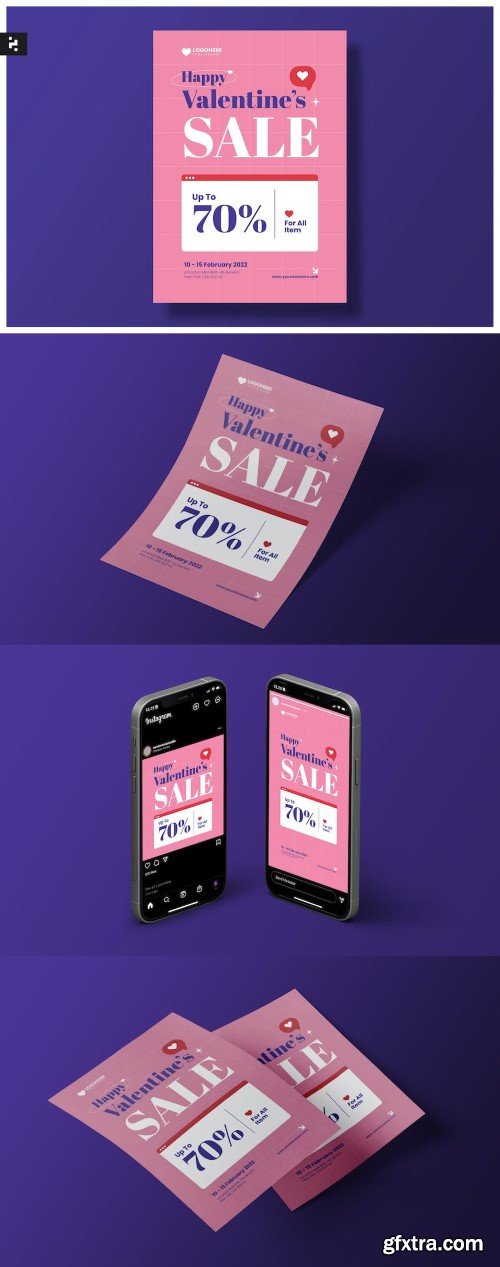 Valentines Sale Poster Template