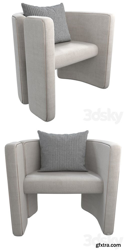 Armchair Con S34 white