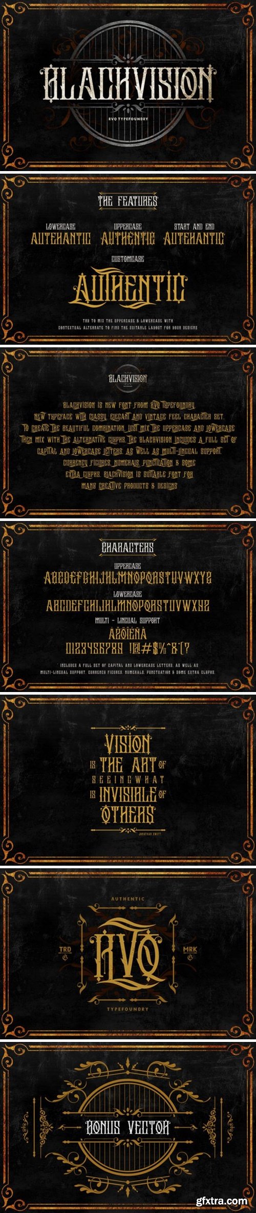 Black Vision Font