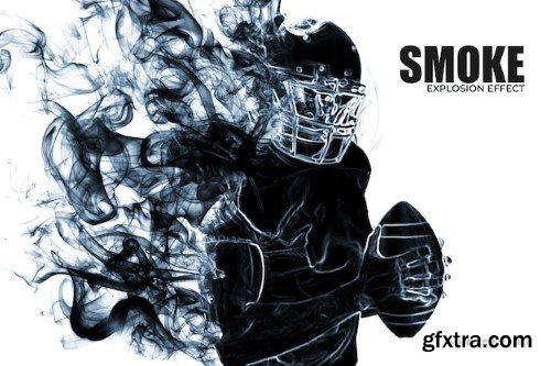 Smoth smoke explosion dispersion photo effect