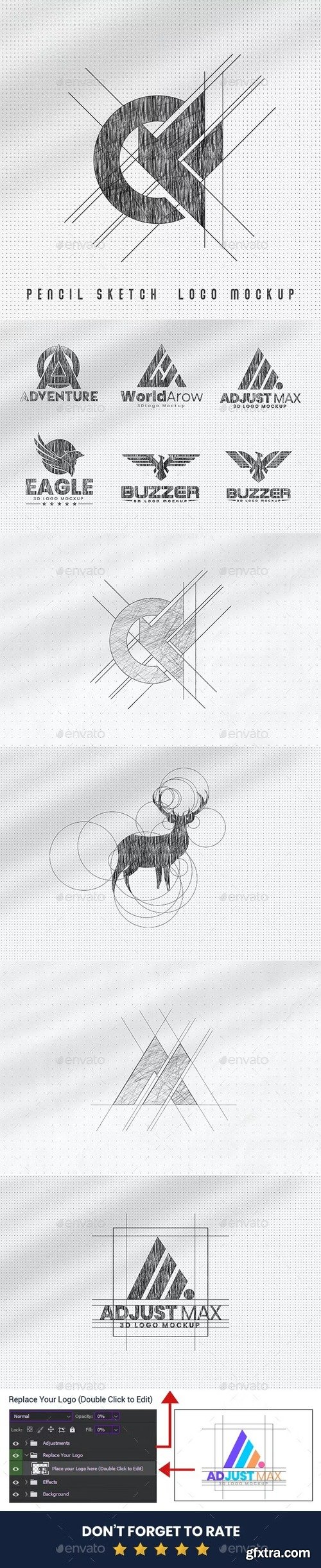 GraphicRiver - Pencil Sketch Photoshop Logo Mockup 41500248