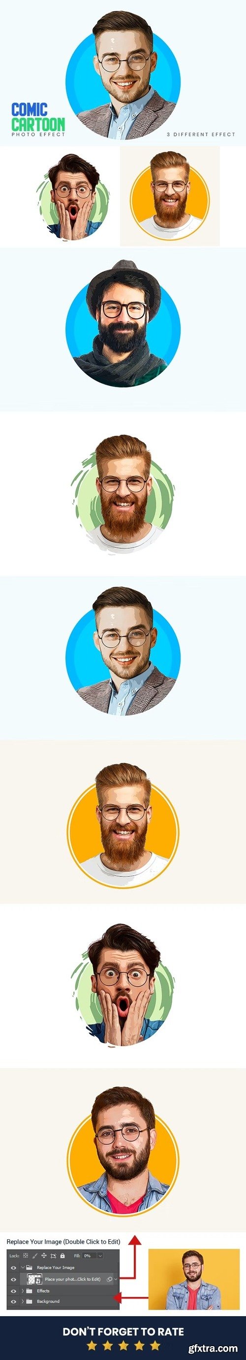 GraphicRiver - Illustration Circle Profile Picture Photoshop Mockup 40382829